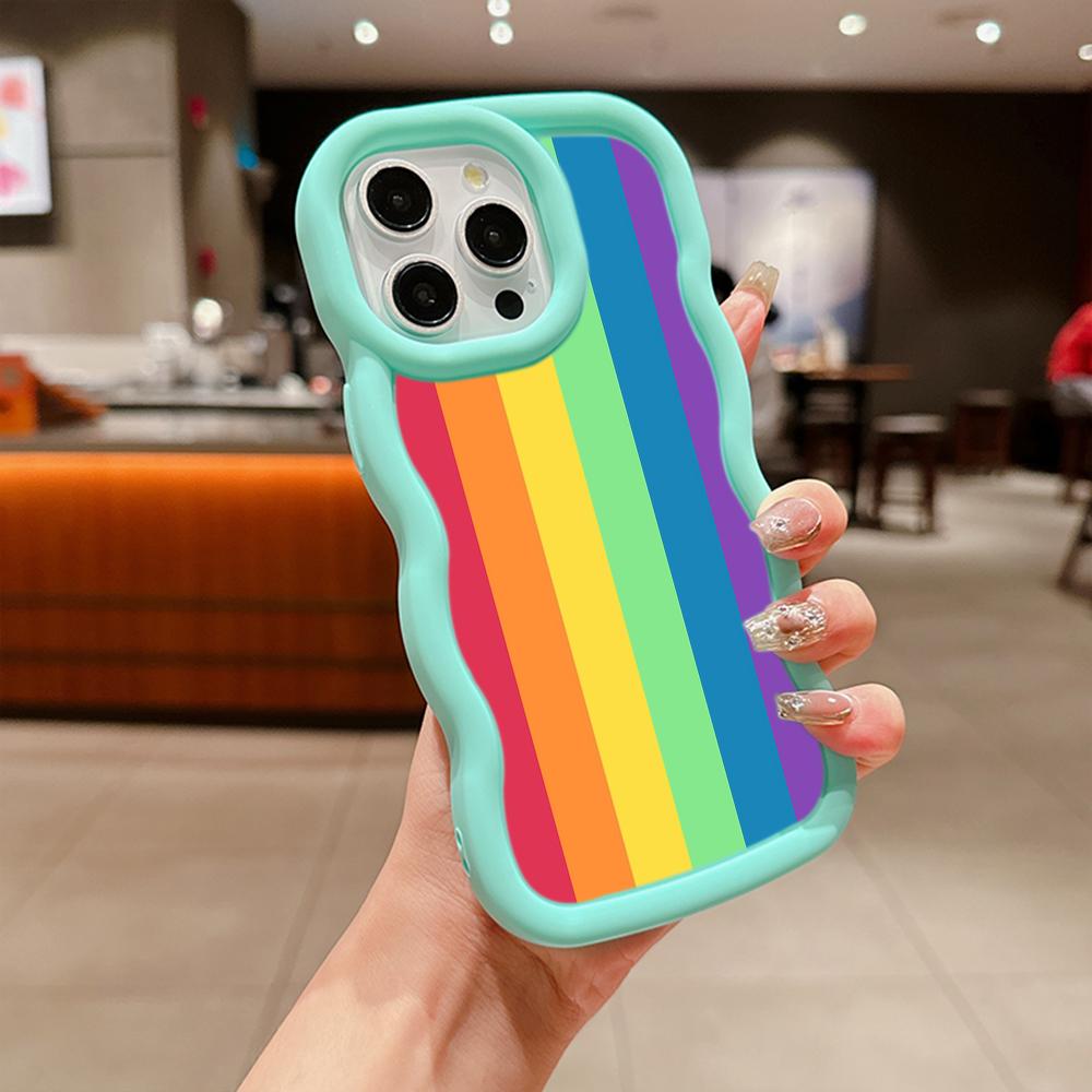 Ae93 Rainbow Art Design Protective Phone Cases for Xiaomi Poco X5 X3 M5s Redmi 13C 12C Note 13 Pro Plus 12S 10 Big Wave TPU Back Cover
