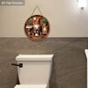 Lodge Style Gnome Bathroom Wooden Sign - Rustic Decorative Plaque with Family Themed Toilet - Ideal Hanging Ornament for Home, Yard, Balcony Decor
