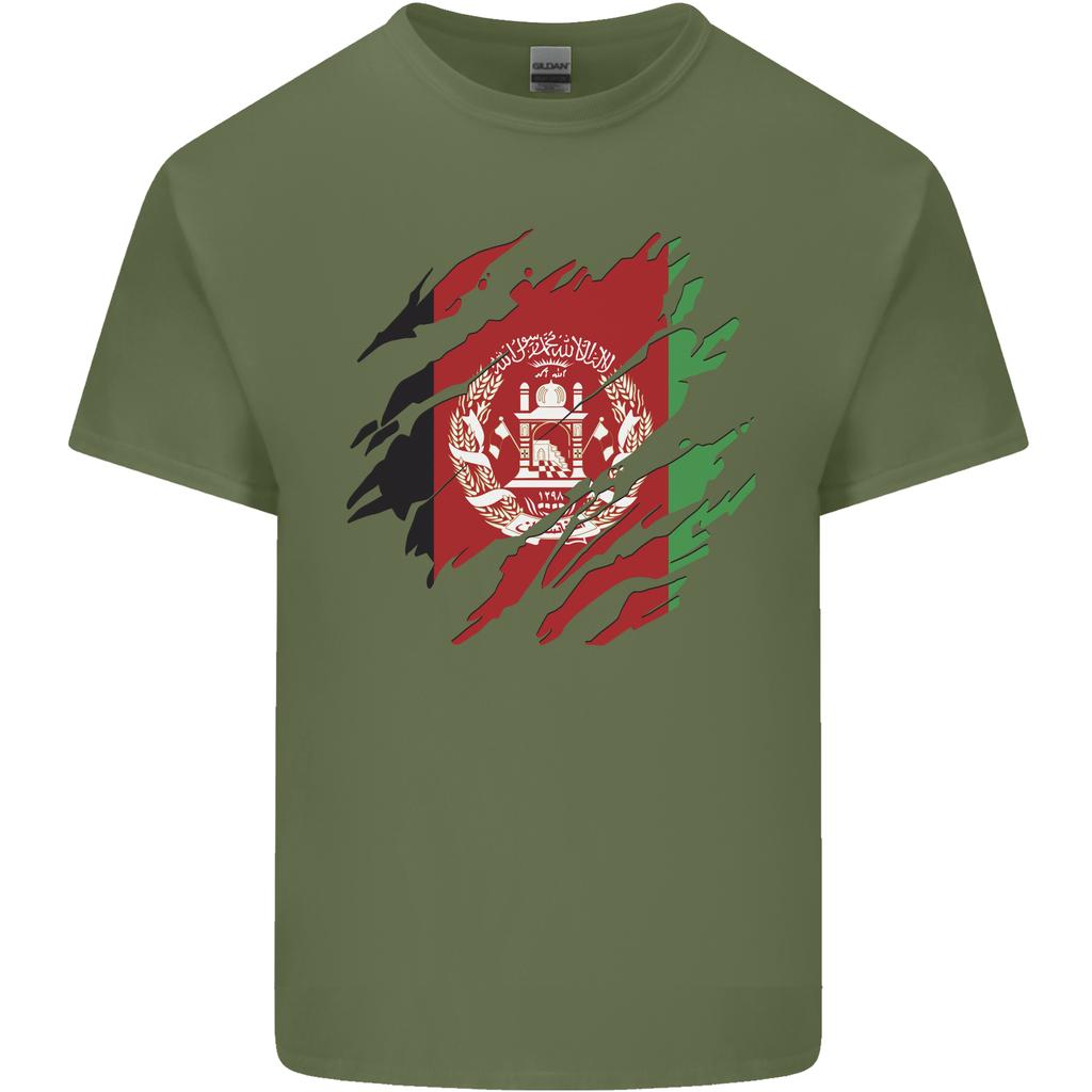 Torn Afghanistan Flag Afghan Day Football Unisexs Light Cotton TShirt