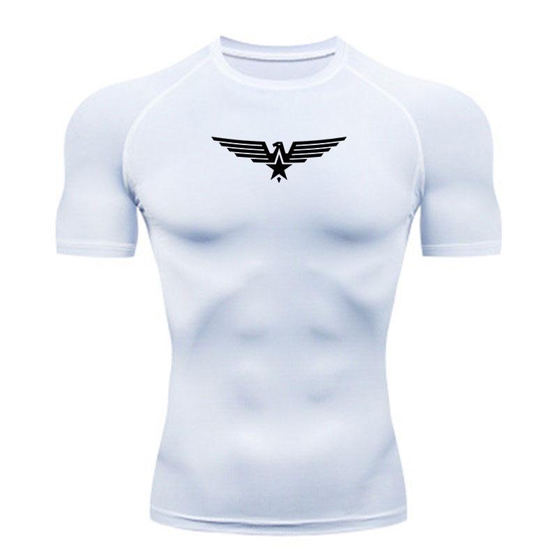 Men's Compression Athletic Workout T-Shirt, Breathable Quick