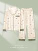 Spring and Autumn New High-end Imitation Cotton Pajamas Women's Summer Long-sleeved Trousers Set Women's Loose Large-size Loungewear