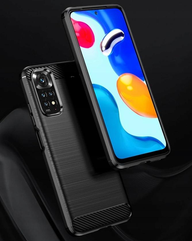 CARBON CASE for REDMI NOTE 11 PRO 5G BLACK BACK HOLDER CARBON + GLASS