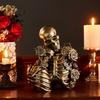 Creative Resin Couple Skeleton Model Sculpture Ornaments Living Room Bedroom Foyer Tabletop Halloween Decoration Accessories