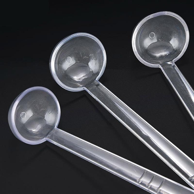 5Pcs Clear Plastic Long Handle Mini Ladles For Sauces Dressings Soup Large Capacity Party Catering Supplies