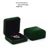 Scatola Gioielli Verde Scura in Velluto - Scatola Regalo per Collana, Anello, Bracciale Rigido e Braccialetto