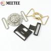Meetee 1/2/4/5Pcs 30-60mm Metal Waist Belt Buckle Ribbon Band Adjust Clasp Coat Down Jacket Belts Decor Hook Buckles Accessories