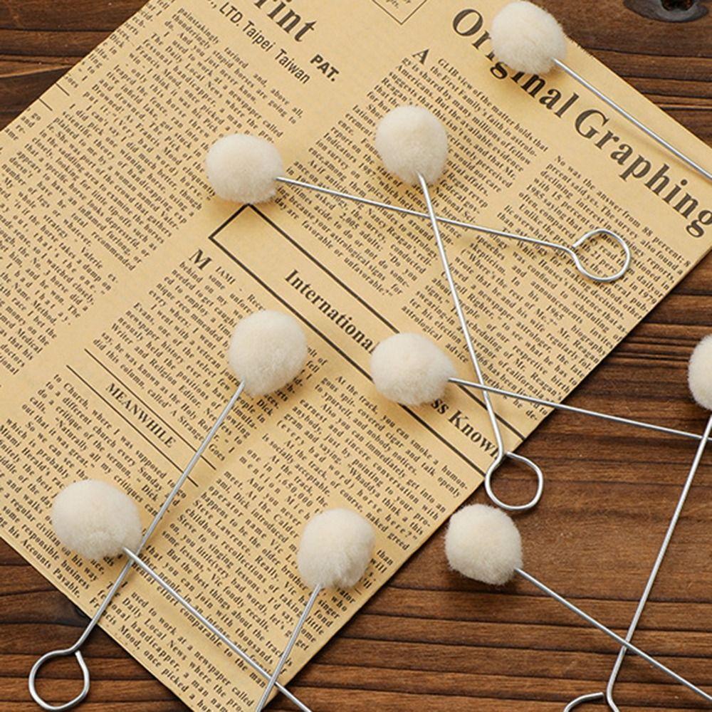100Pcs DIY Craft Leather Wool Balls Painting Brush Leatherworking Tools  Clothes Painting