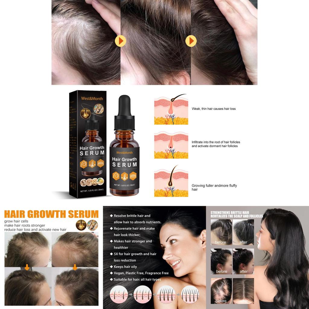 West Month Hair Growth Nutrient Oil For Lush And Thick Hair Nourishing Care 30ml
