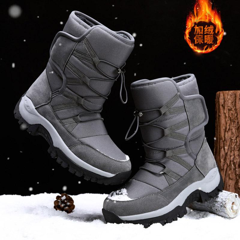 Winter Fleece Warm Snow Boots Fleece Warm Boots Cotton Boots High-top Field Boots Large Size Boots