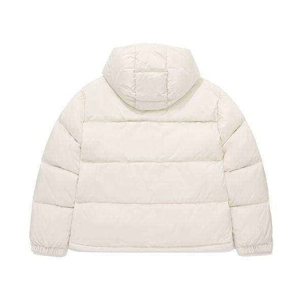 Covernat FW24 Hooded Short Sleeve Comfortable Simple Versatile Solid Color Windproof Cold Resistant Duck Down Zipper Warm Down Jacket CO2404DP03IV