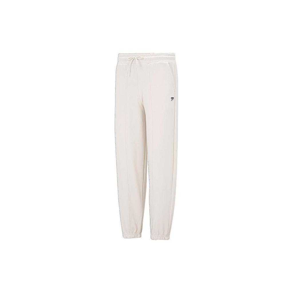 Puma Solid Color Cuffed Casual Retro Sports Pants Women pants Light-Khaki 535360-99