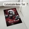 Personalized Crystal Velvet Carpet,Lady Gaga Custom Printed Name, Plush Area Rug For Home Indoor Decor
