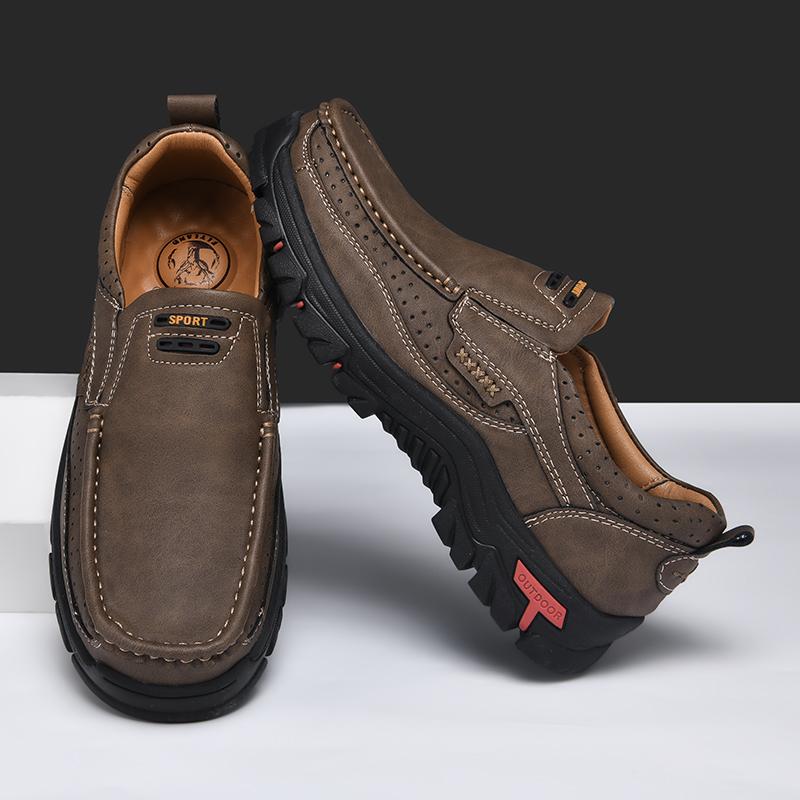 Pantofi Casual din Piele Lucrați Manual Mocasini Pantofi Plați Bărbați Pantofi de Exterior Bărbați Loafers