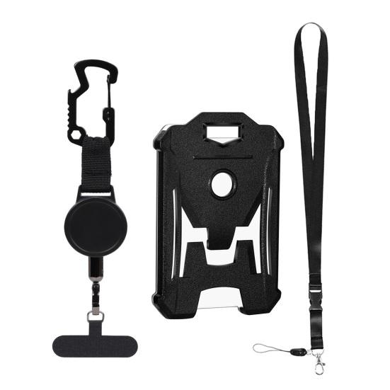 Sleutelhanger Intrekbare Telefoonhouder met Lanyard Makkelijk te Dragen Lichtgewicht Mobiele Telefoon Tether Tag Verstelbare Rotatie Veilig Slot Anti-Diefstal Kabel Telefoon