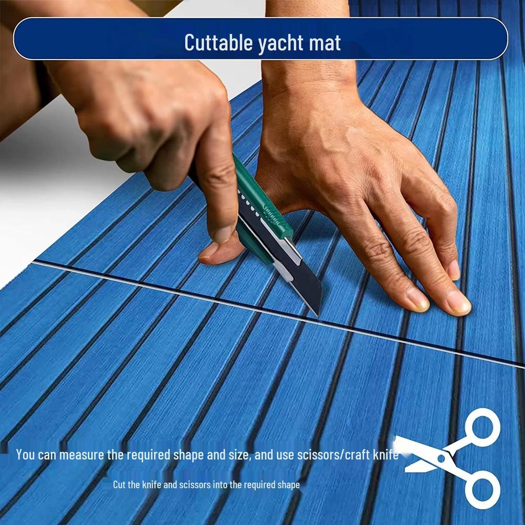 EVA Faux Teak Anti-Slip Yacht Mat for Outdoor Boat Decks