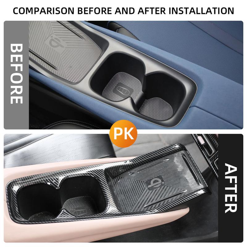For BYD Dolphin Mini Dolphin Surf Seagull 2024 2025 LHD Gear Shift Panel Cover Center Console Water Cup Sticker Trim Accessories