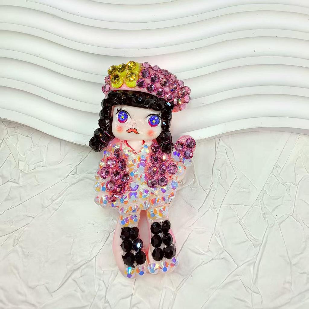 Sanrio Girls Resin Accessories: DIY Bag Stickers, Phone Case Embellishments, Refrigerator Magnets.