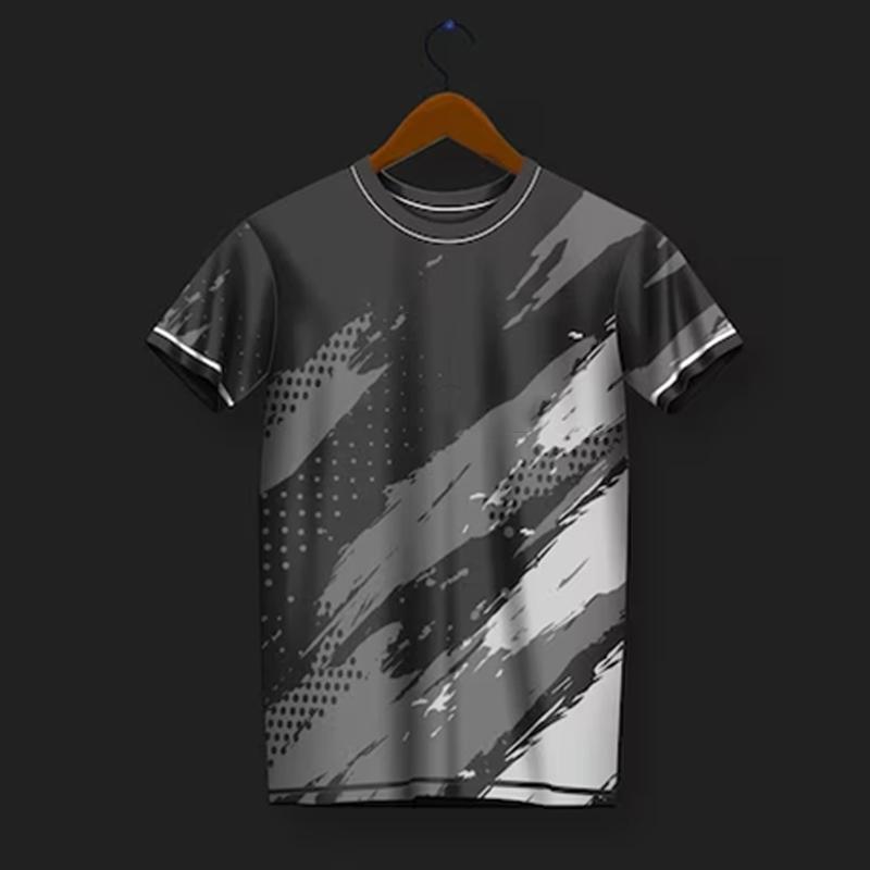 Mens Printed T-shirt Quick Drying And Sweat Absorbing Fitness Wear Womens Tennis Training Wear Badminton Wear Oversized Boys Top