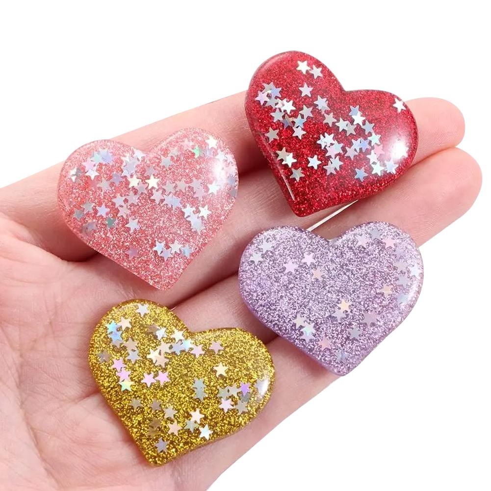 6Pcs Acrylic Heart Shape Diamond Art Magnetic Cover Holder DIY Diamond Embroidery Locator Diamond Art Accessories