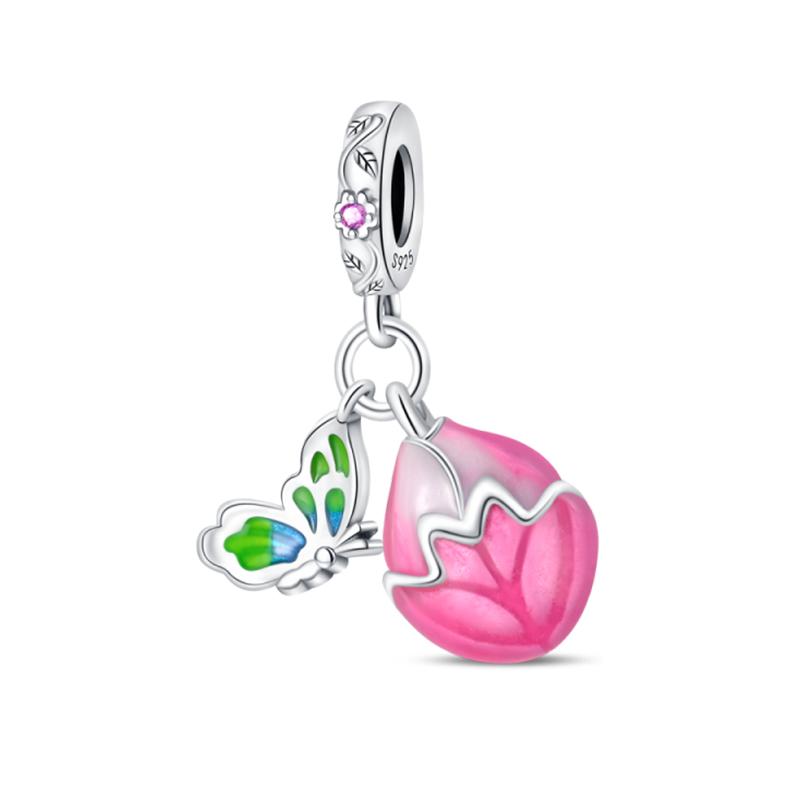 Newcopper Donut Protection Lotus Heart Shaped Charms Flat Beads Fit 3Mmoriginal Bracelet Diy Jewelry Birthday Gift