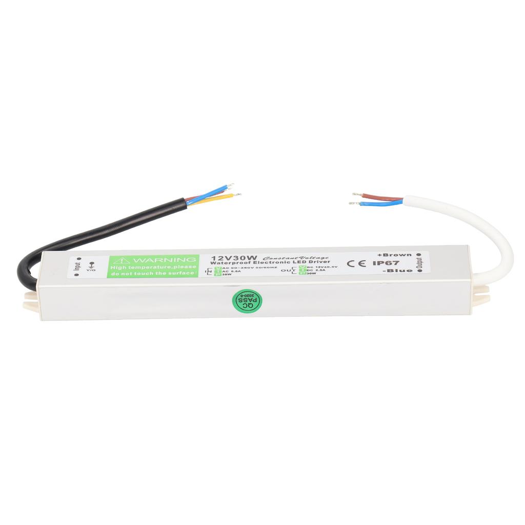 Alimentatore Impermeabile AC90‑250V 30W Adattatore Trasformatore Sottile Driver LED