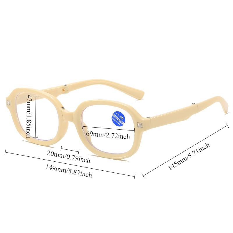 Fashionable Compact Design Folding Reading Glasses Women Eyewear Anti Blue Lightweight Presbyopic Hyperopic Reading Eyeglasses +1.0 +1.5 To +4.0