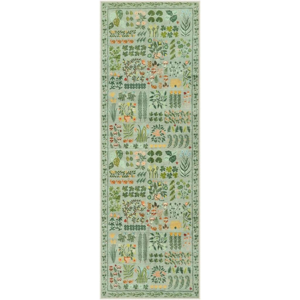 Corridor Carpet Long Runner Rug Green Plant Leaf Carpets Soft Machine Washable Floor Mat Hallway Home Decoration Rugs
