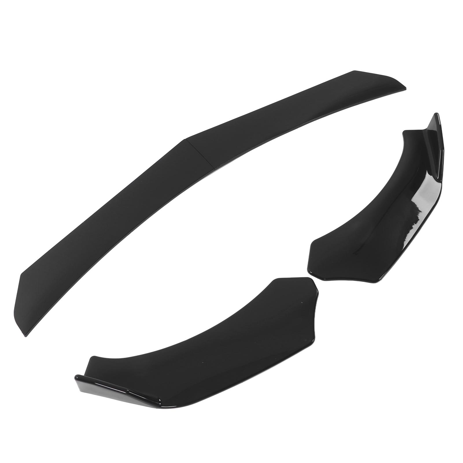 

Front Bumper Lip Spoiler 4 Parts Form Universal Modification Aggressive DecorationGlossy Black