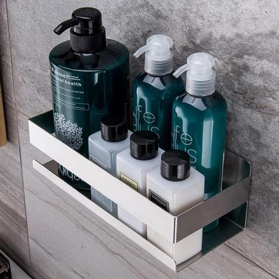 Bathroom Adhesive Shower Caddy Shelf Brushed Stainless Steel Shower Shelf