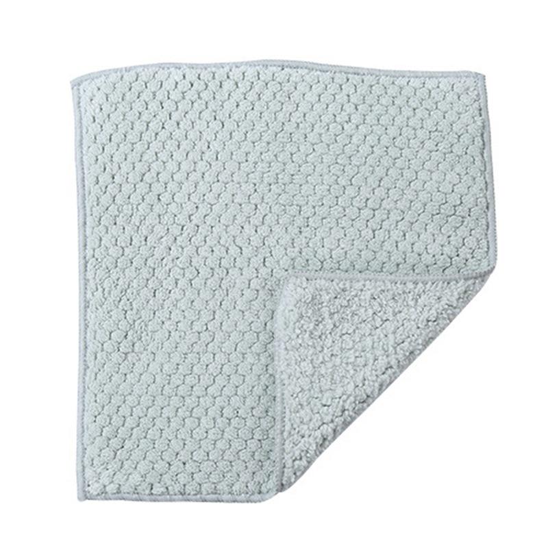 1Pc Kitchen Daily Dish Towel Cloth Kitchen Rag Non-Stick Oil Thickened Ultra Light Table Cleaning Cloth Absorbent Scouring Pad