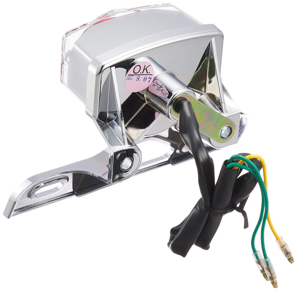 POSH 296437 Tail Lamp, Euro Type, Plated Stay/Clear Lens, Ape 50-2007