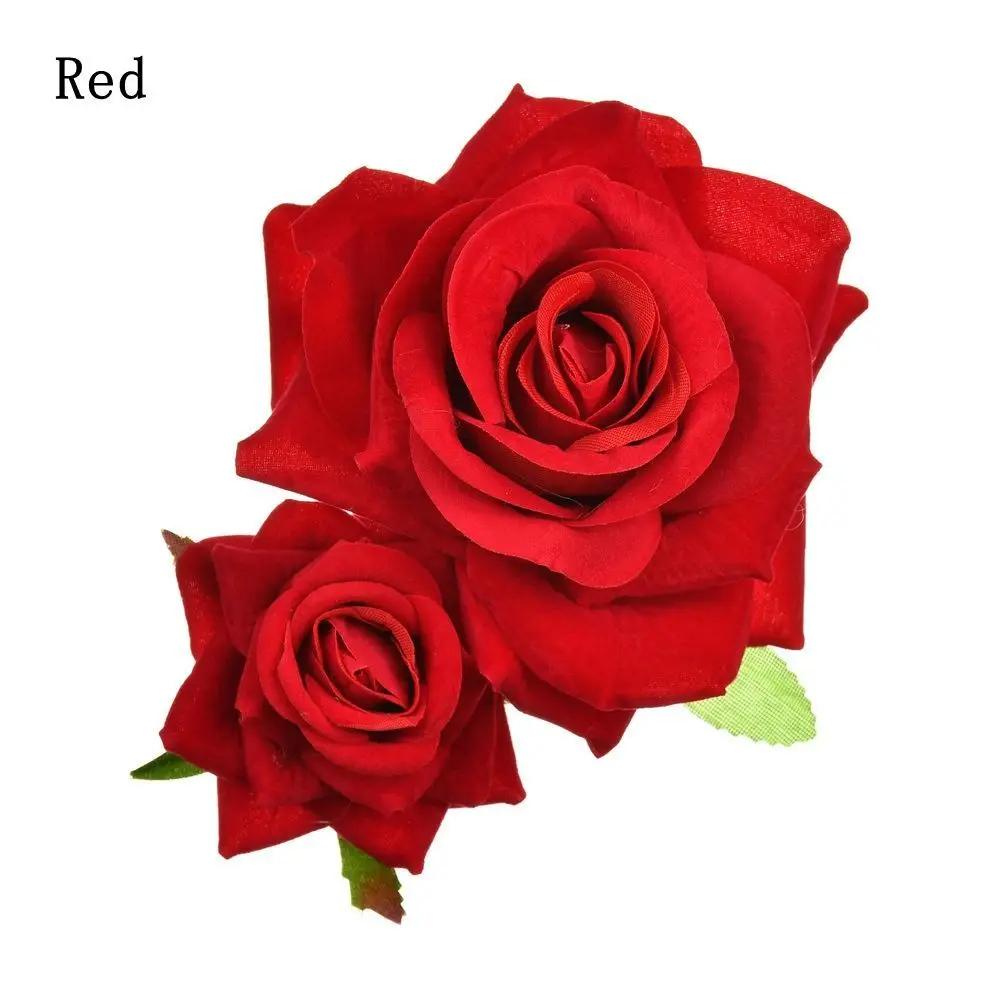 1PC Elegant Bridal Rose Flower Hairpins Barrette Wedding Bridesmaid Brooches Party Fashion Hair Clips Hair Styling Accessories