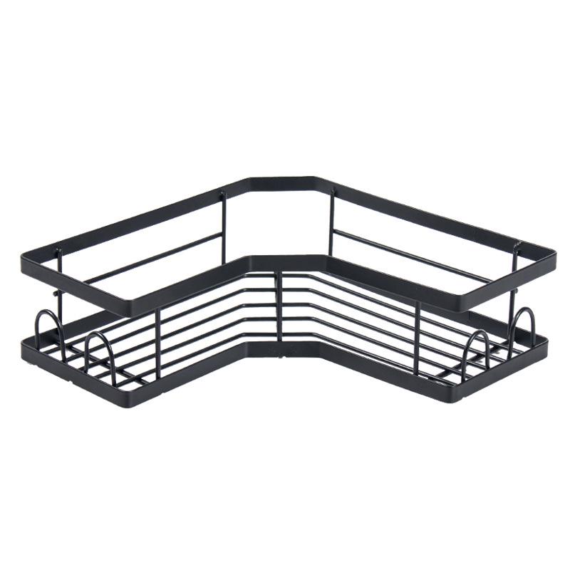 Wrought Iron Wall-Mounted Bathroom Shelf & Storage Rack