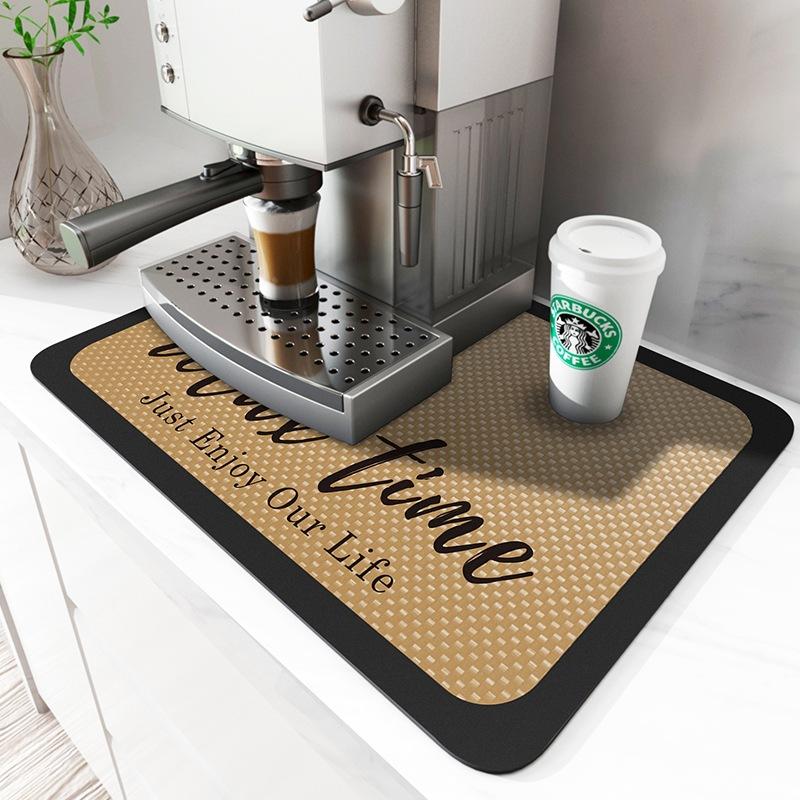 

Коврик для слива воды на столешницу, кухонный бар, впитывающая подставка под миску, подставка для сушки чашек, коврик для чайного столика, несмываемый нагревательный коврик 30 * 40CM