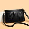 New Pleated Small Square Bag Women's Fashion Simple Commuter Underarm Shoulder Bag Retro Texture Messenger Mother Bag