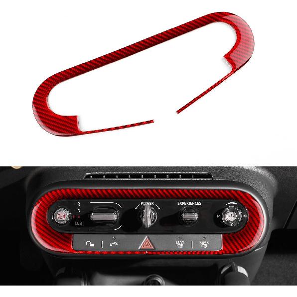 Real Carbon Fiber for MINI 2024 Cooper U25 Countryman F65 F66 F67 Coopers, Gear Center Shift Console Covers Stickers Panel, Interior Button Frame