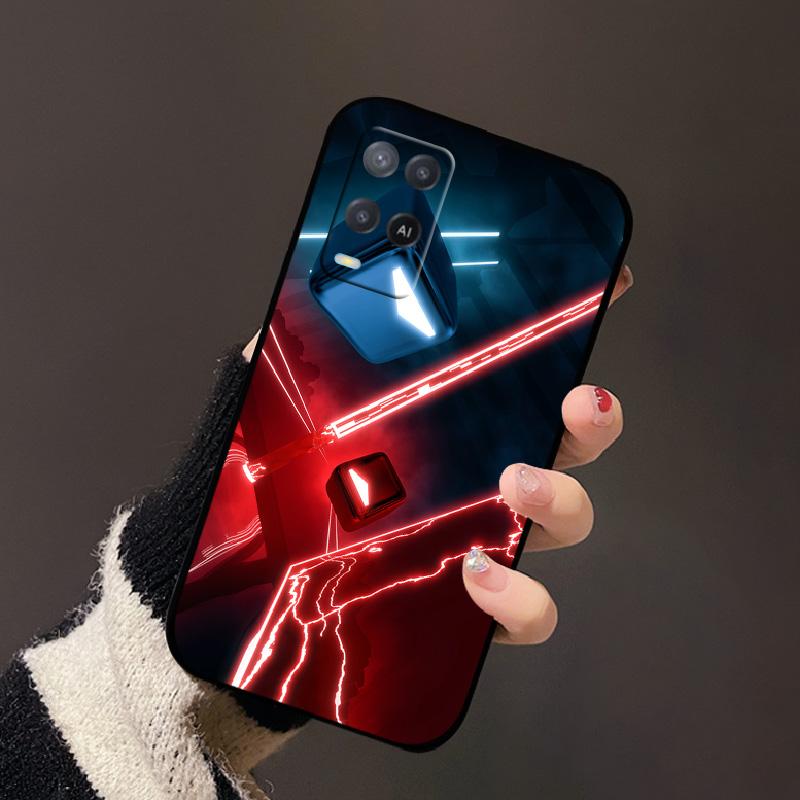 For Oppo A54 4G Case Black Silicone Soft TPU Shockproof Phone Cases For Oppo A54 Painted Phone Cover CPH2239 Protective Fundas