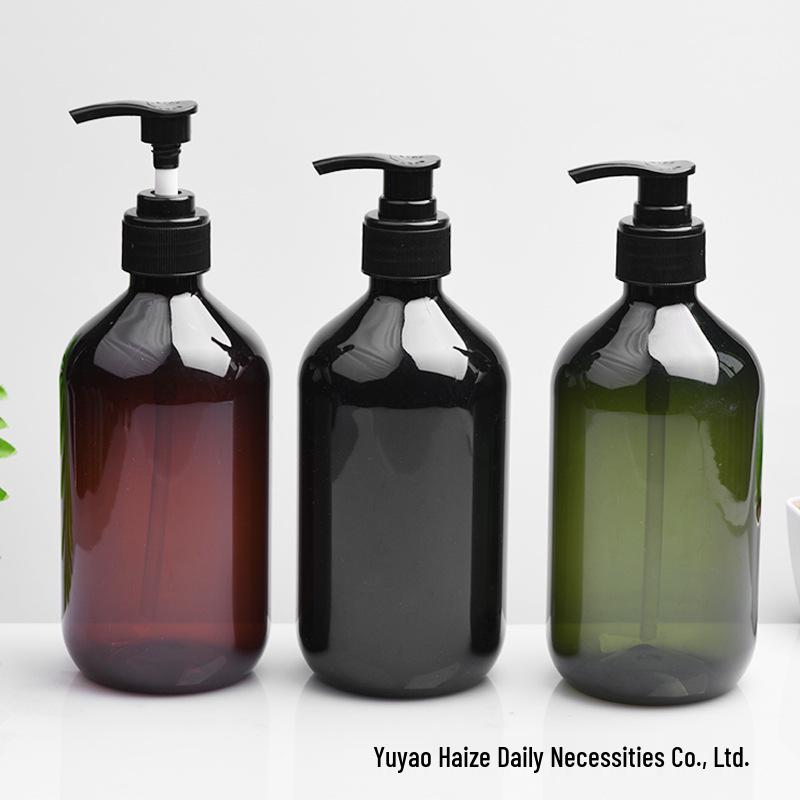 500ml Narrow-Neck PET Plastic Bottle with Threaded PP Lotion Pump for Shower Gel and Cosmetics
