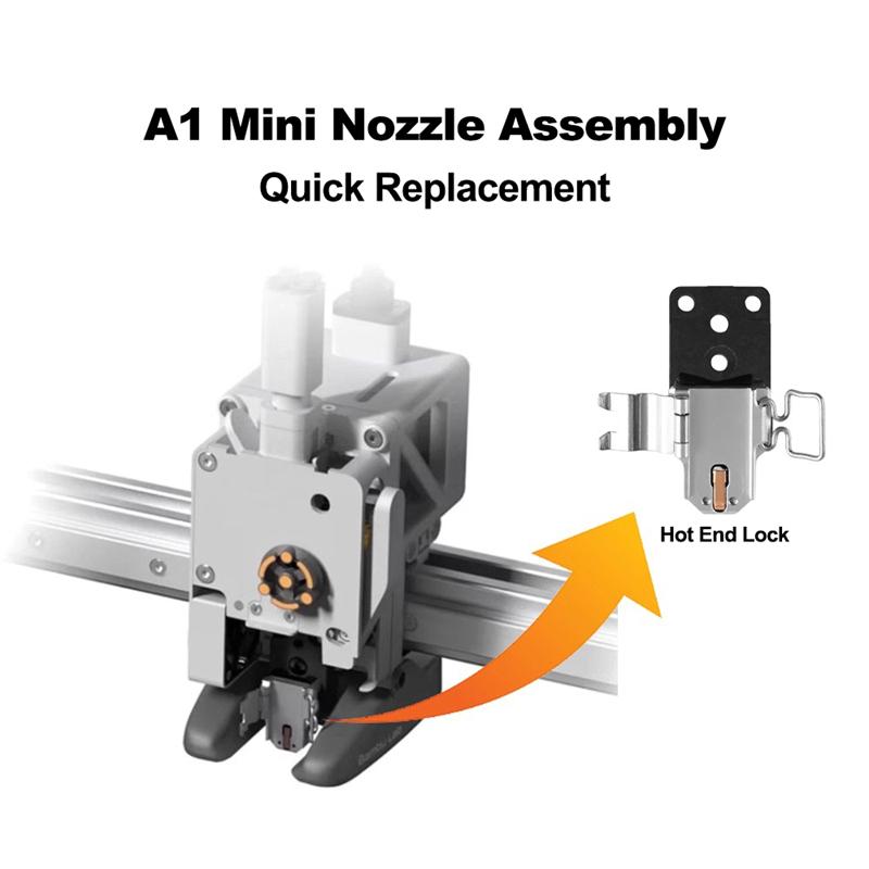 Ansamblu de încălzire hotend pentru Bambu Lab A1 A1 Mini Montare duză pentru Imprimantă 3D Componentă de încălzire hotend Accesorii de montare