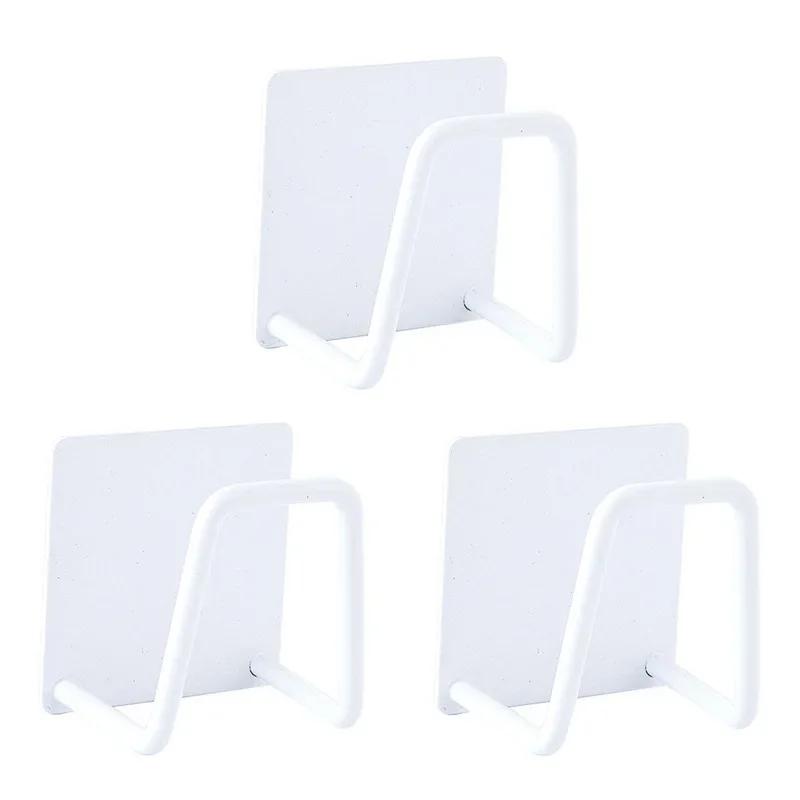 1-4pcs Sponge Holders Stainless Steel Sink Drain Drying Rack Bathroom Sponge Holder Wall Hooks Storage Holders Kitchen Gadgets