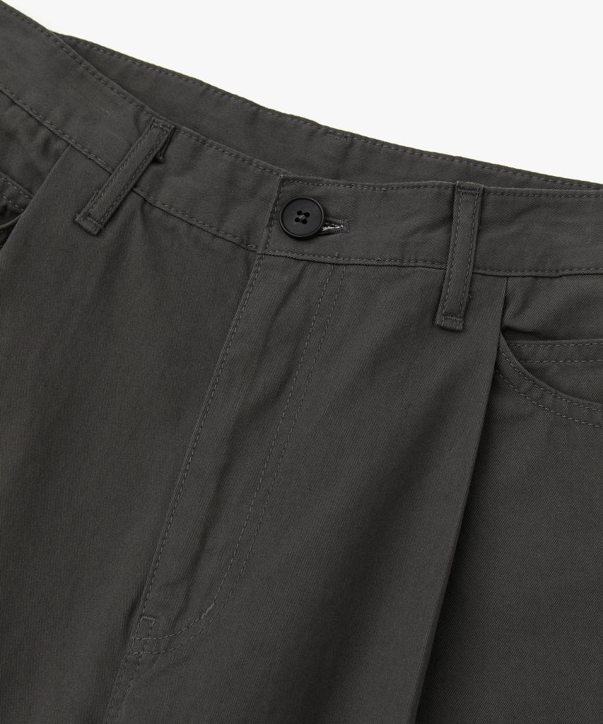 COFWI Flow Single-Pleat High-Density Cotton Pants Dark Gray