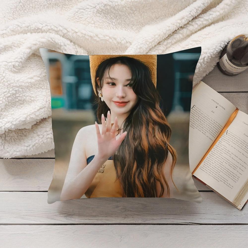 Singer Jang Won-Young Pillow Case Home Decoration Cushion Cover Suitable For Bedroom Car Office Sofa