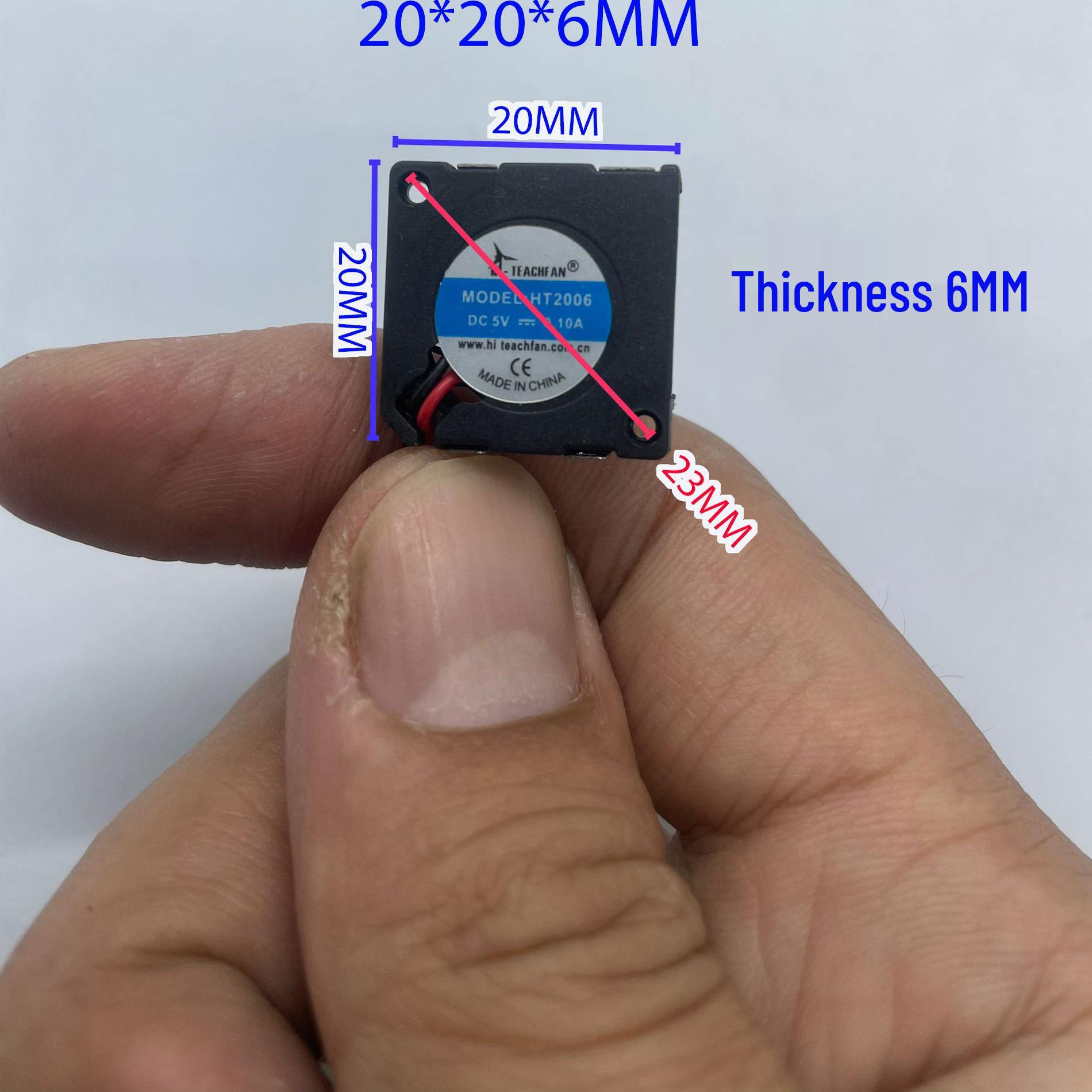 

Mini Precision Ultra-Thin Hydraulic Fan, Silent 24V/12V/5V, 20x6mm Micro Turbine 5V 1.0 plug 16000 RPM wire 4cm