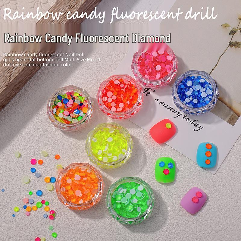 

Summer Nail Art: Luminous Iridescent Candy Diamonds - 7 Colors