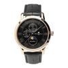 [Salvatore Mara] Watch Moon Phase Multi Calendar 5 ATM Water Resistant Business Formal Men's Leather Belt Limited Model Black Pink Gold SM21106-PGBK