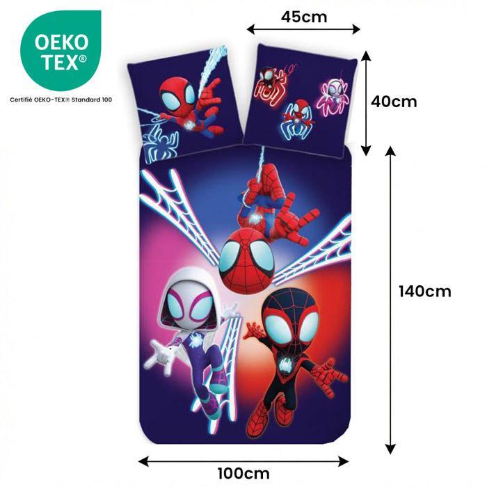Parure de lit – Spidey, Ghost-Spider, Spin – 100 x 140 – réversible
