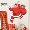 Weatherproof Holiday Stickers Christmas Wall Sticker, Self‑Adhesive Climbing Santa Claus Decals, Funny Window Clings Mural Decor for Living