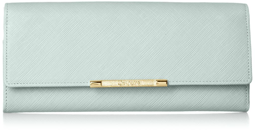 U by Ungaro Eiger Long Wallet with Box-Shaped Coin Purse, Double Button Flap, UULW6AT2 68, Light Green