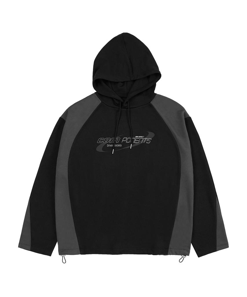 DRAW FIT Blockcore Jersey Hoodie Long Sleeve [Black]