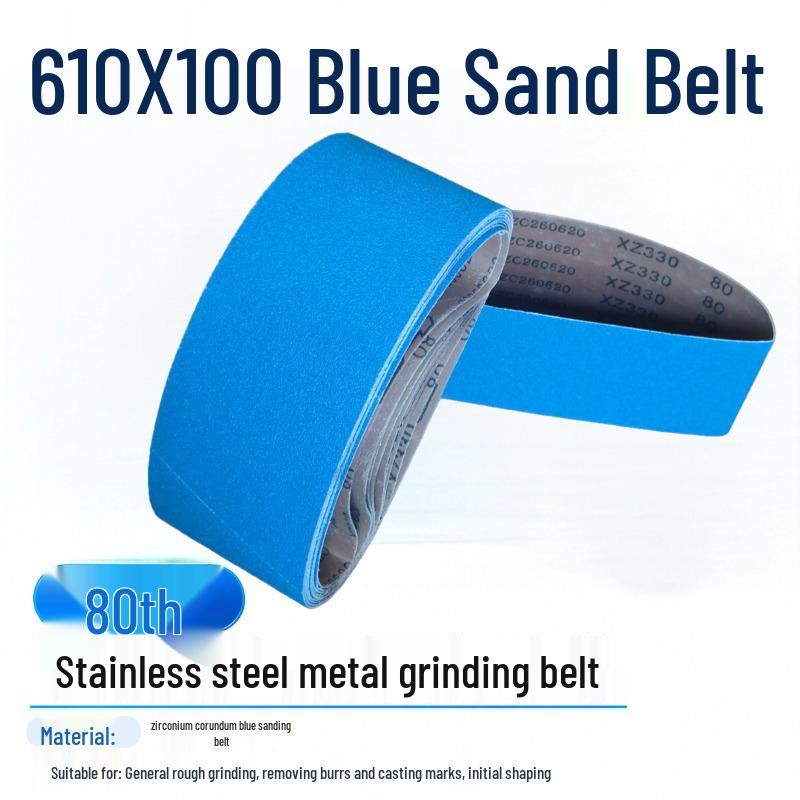 Blue Zirconium Corundum Sanding Belt for Metal Polishing, 610x100mm, 915 Grit